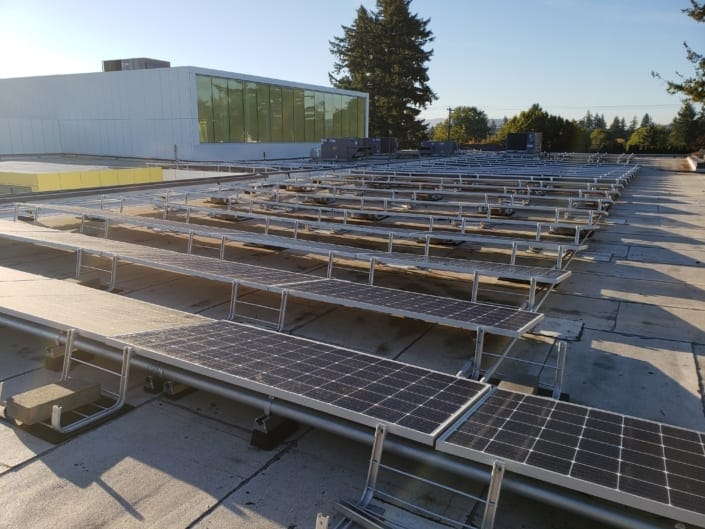 Solar Panels Installed on the rooftop of Rockwood Club