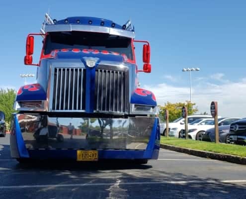 Optimus Prime, movie star truck owned by Daimler Trucks North America