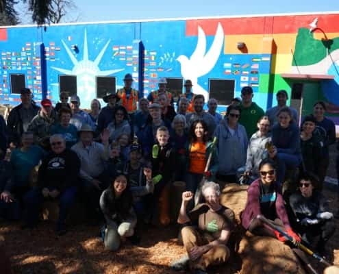 Volunteers pose at the Depave planting party as we finished up our Inukai playground.