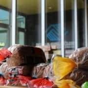 Food donations for distribution at Rockwood Club in Gresham